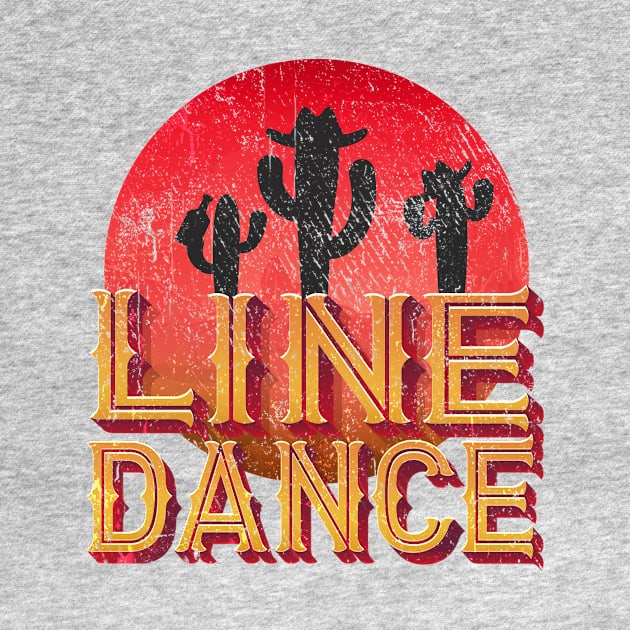 Vintage Line Dance Western Dance Logo by Woodsnuts